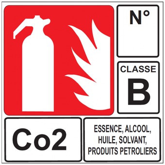 Extincteur au dioxyde de carbone CO2 pour classe B